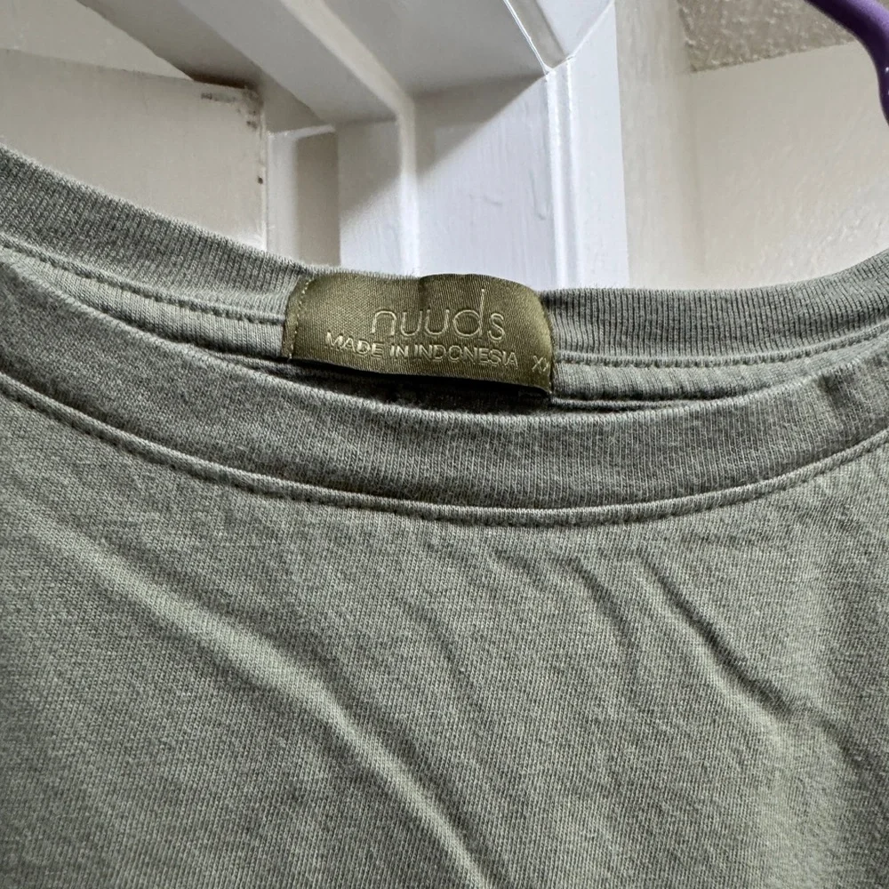 nuuds Sage Green Muscle Tee - Picture 2 of 3